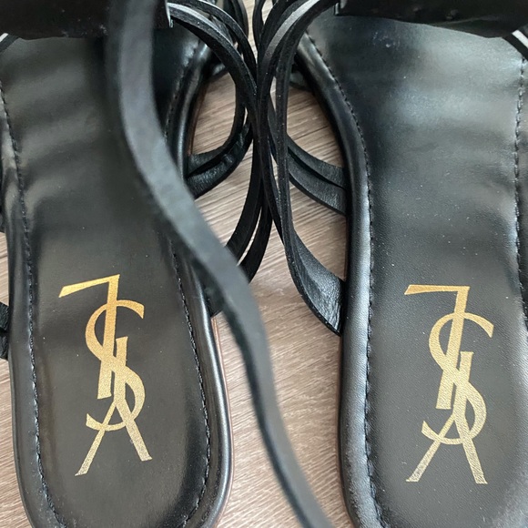 Yves Saint Laurent black strappy sandal size 37.5 - Picture 9 of 15